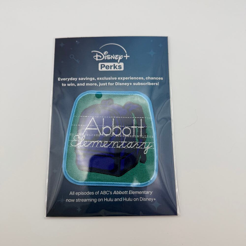 Abbott Elementary Backpack Embroidered Patch Disney+ Perks NEW